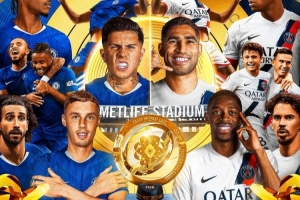 世俱杯官方社媒发布决赛海报：帕尔默&amp;恩佐 VS 登贝莱&amp;阿什拉夫